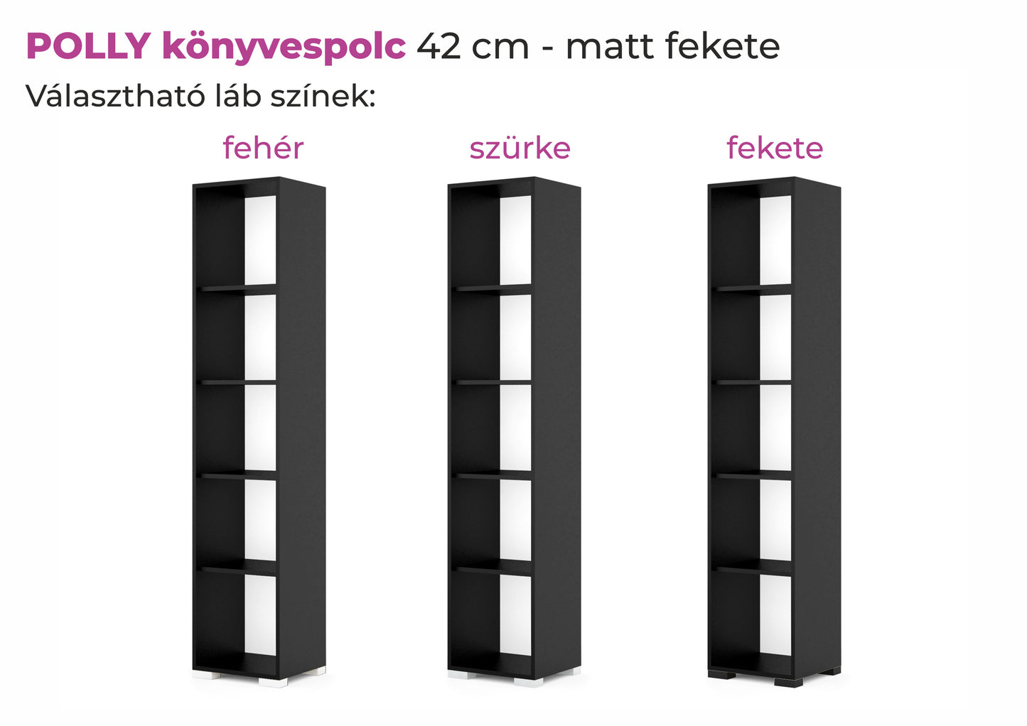Polly könyvespolc 42 cm