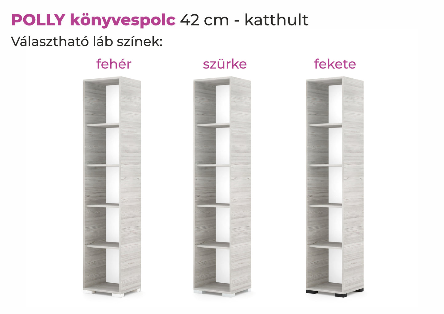 Polly könyvespolc 42 cm