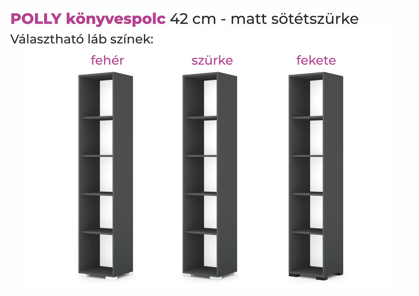 Polly könyvespolc 42 cm