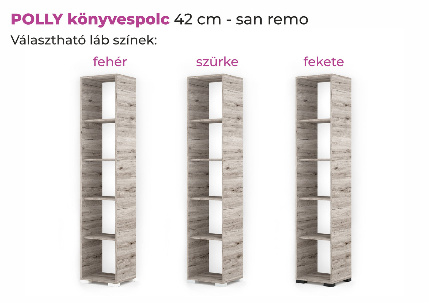 Polly könyvespolc 42 cm