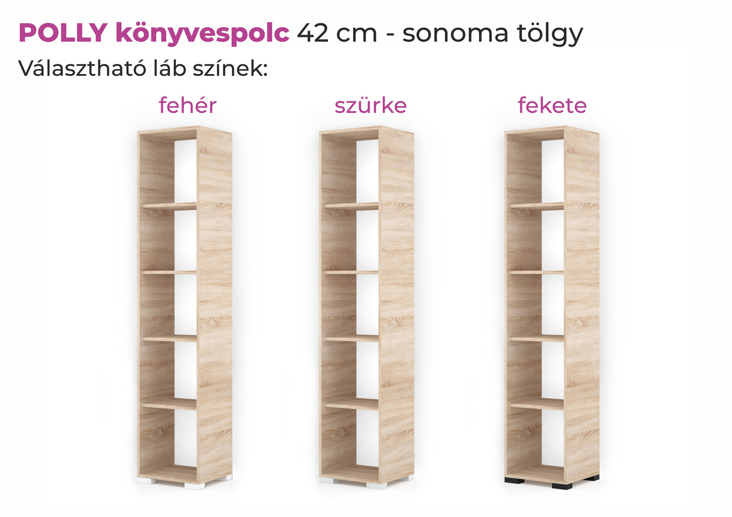 Polly könyvespolc 42 cm