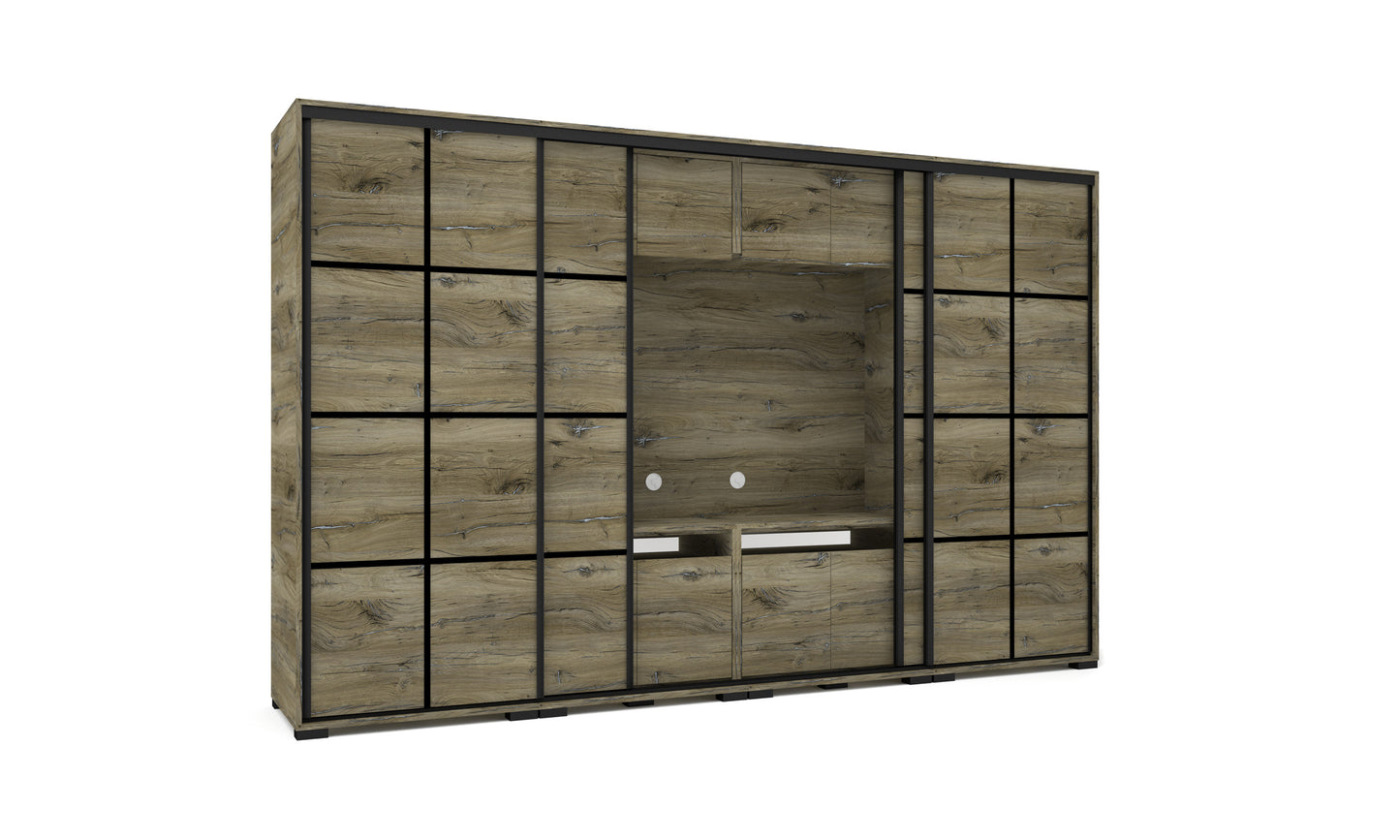 ROCK TV-s gardrób 318 cm