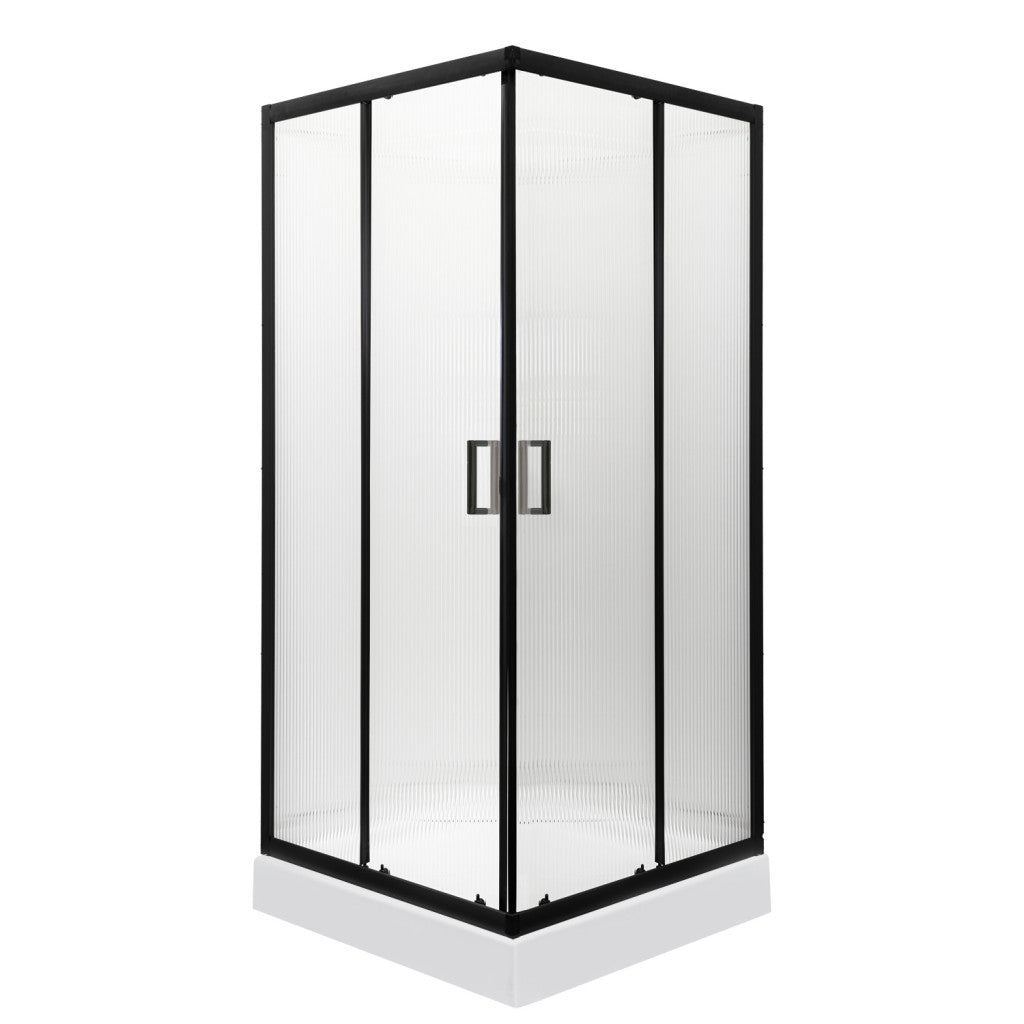 Soho Square Black 90 szögletes zuhanykabin zuhanytálca nélkül