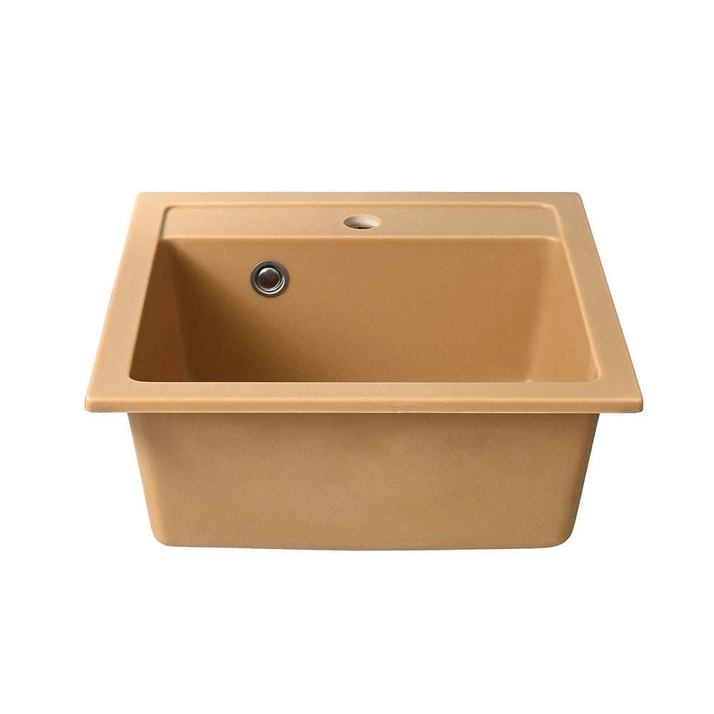 Nia szögletes egy medencés gránit mosogató bézs_6