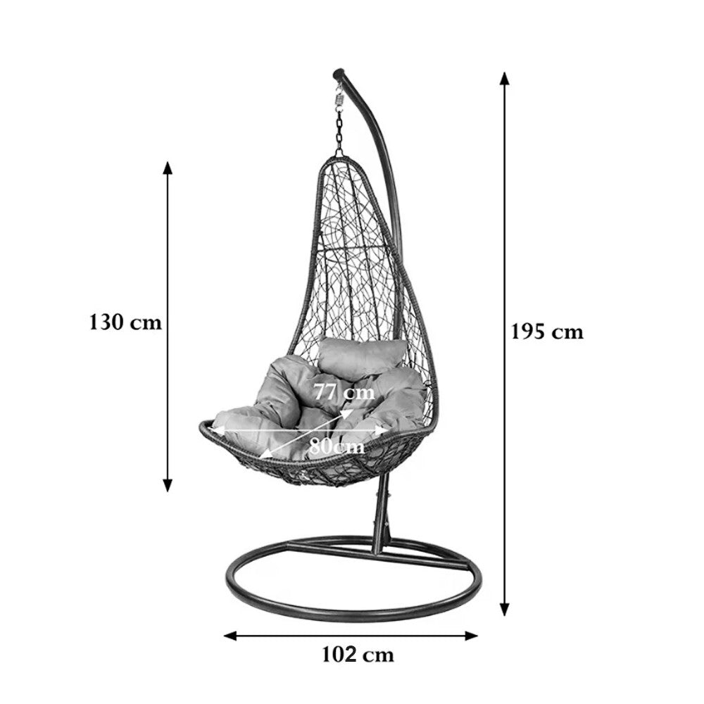 Natal kerti függőfotel fehér-barna