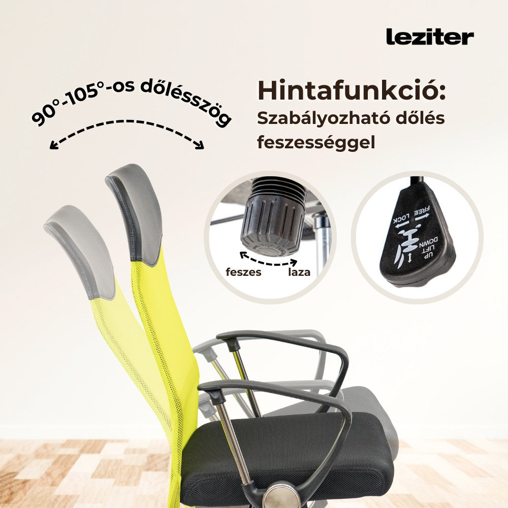 Fit ergonomikus irodai forgószék, zöld