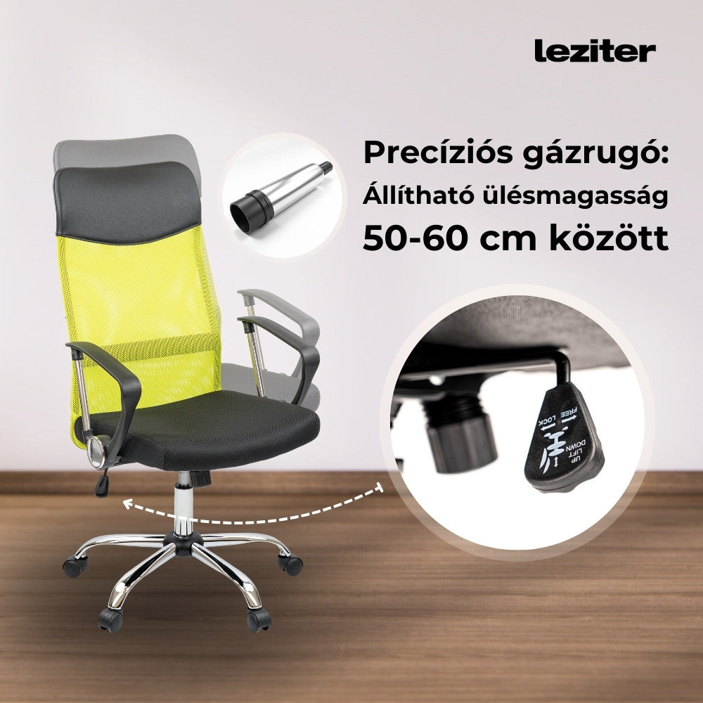 Fit ergonomikus irodai forgószék, zöld