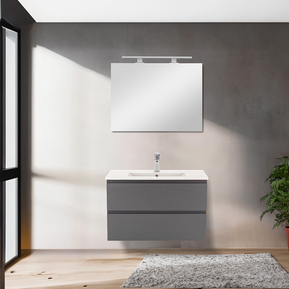 Vario Pull 80 komplett fürdőszoba bútor tölgy-antracit