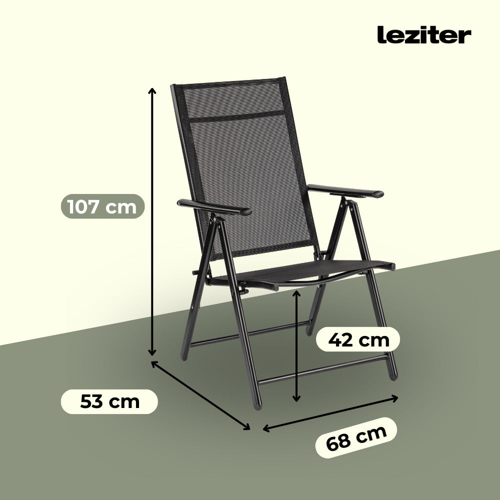 Tessa 4+1 kerti bútor garnitúra szett fekete