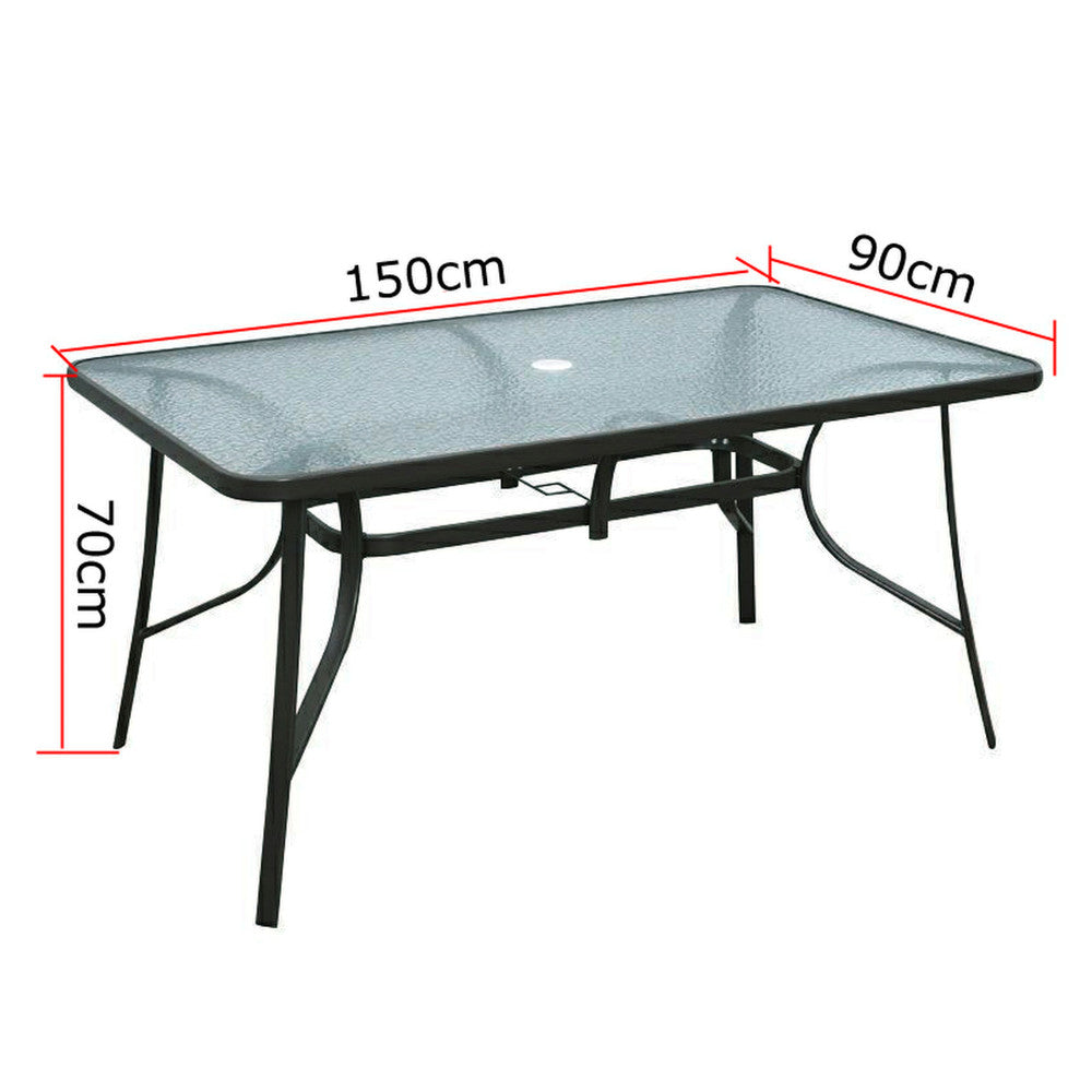 Elzas 6+1 kerti bútor garnitúra szett barna_3