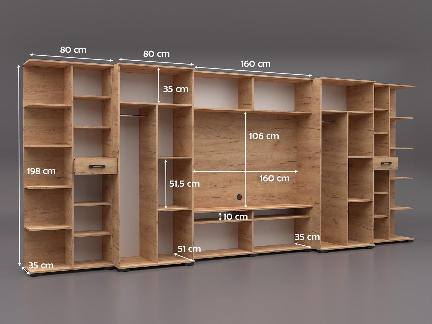 Ancona C 160 cm tv állvány