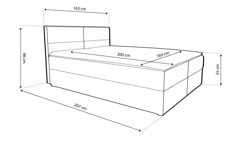ARAMIS boxspring ágy