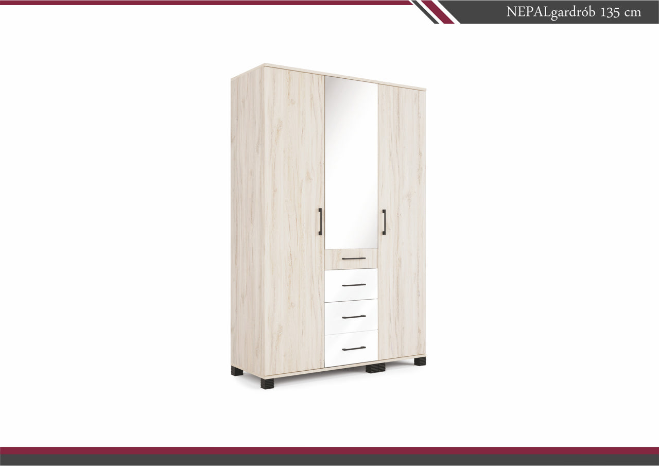 NEPAL Gardrób 135 cm