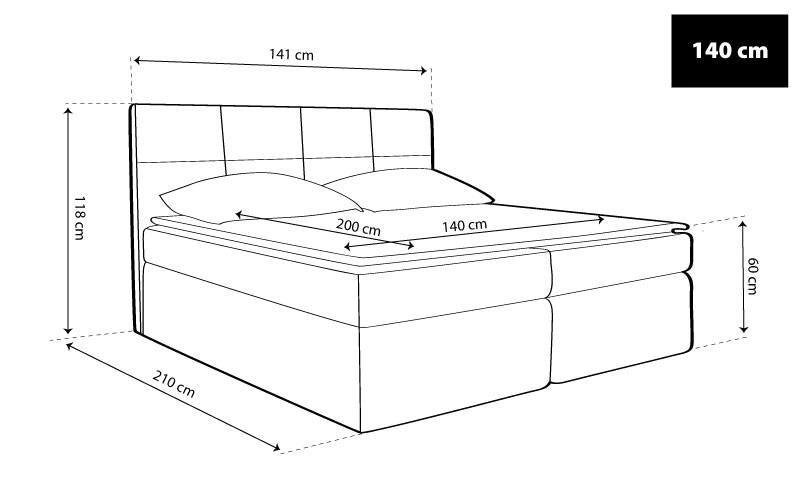 TYP57 boxspring ágy
