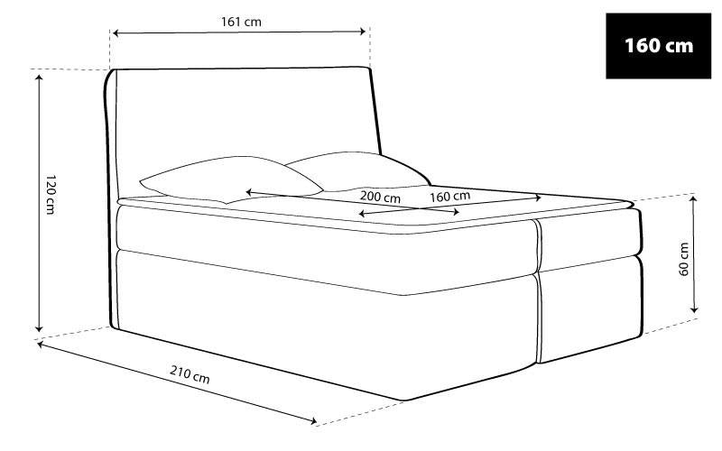 TYP58 boxspring ágy