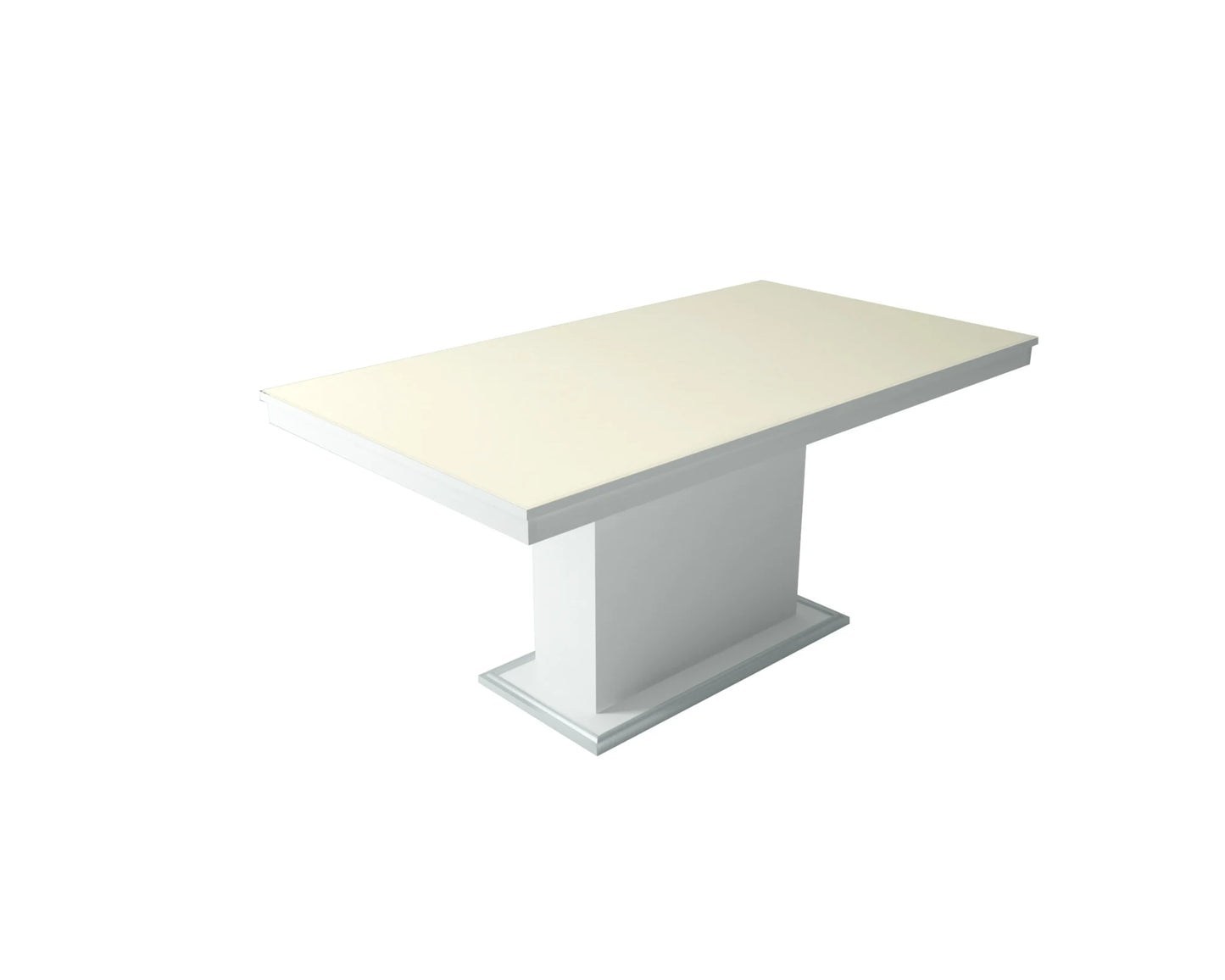 Flóra plusz Rusztik fehér váz magasfényű Beige asztallappal