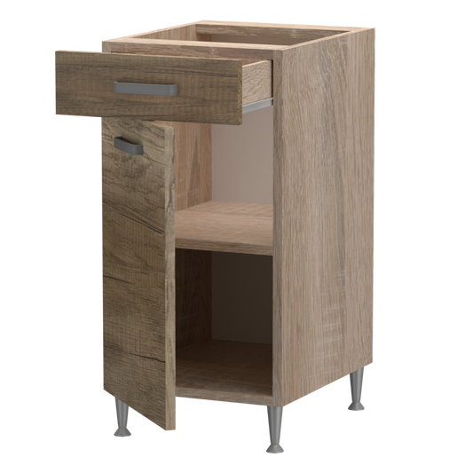 Emma alsó 1 ajtós 1 fiókos jobbos balos 40 cm széles elem, egyéni