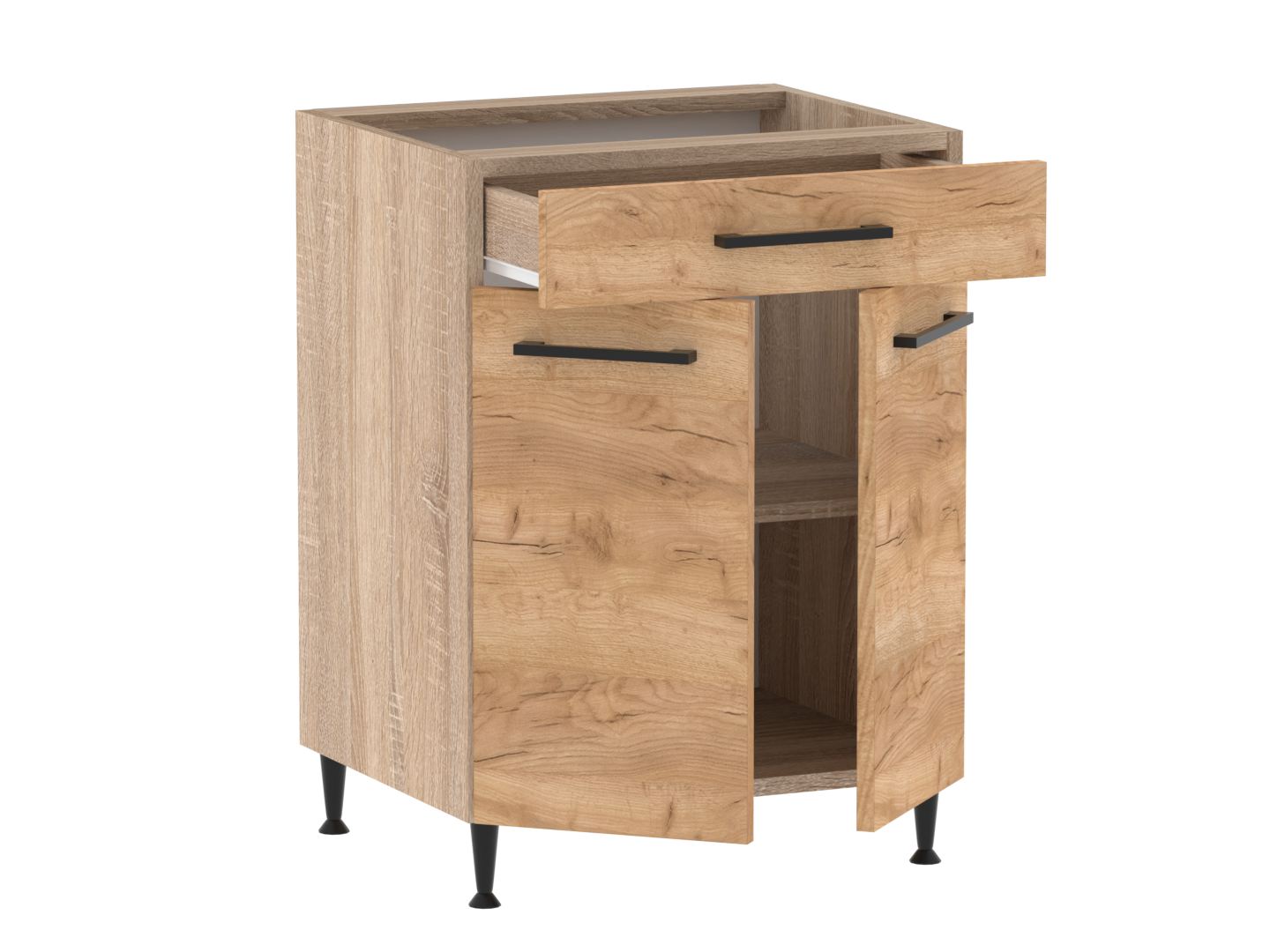 Bella alsó 2 ajtós 1 fiókos 60 cm széles elem