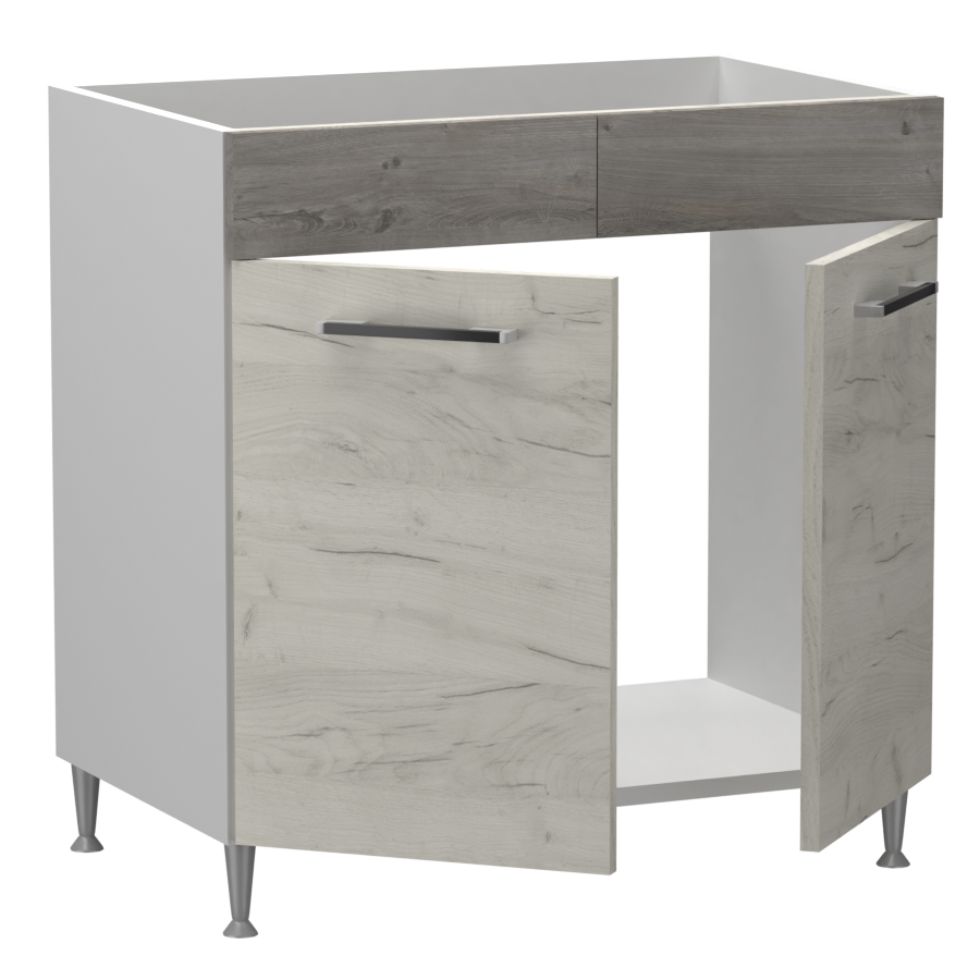 Fanni alsó 2 ajtós vakfiókos mosogatós 80 cm széles elem, egyéni