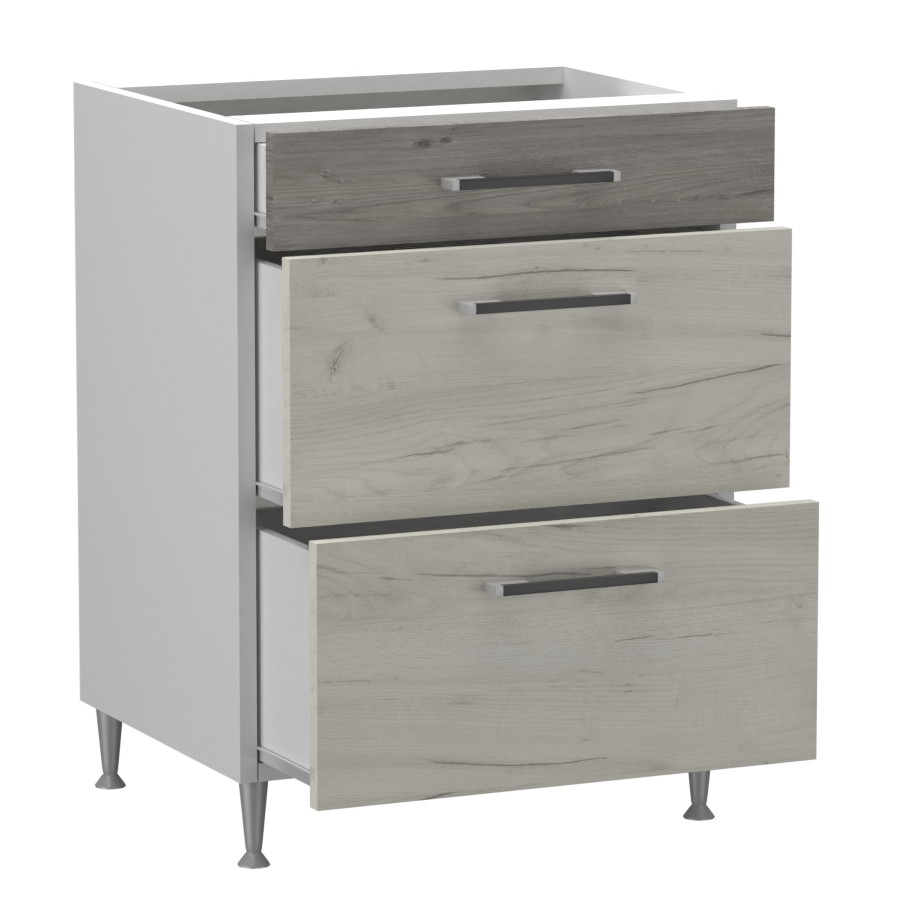 Fanni alsó 3 fiókos 60 cm széles elem, egyéni