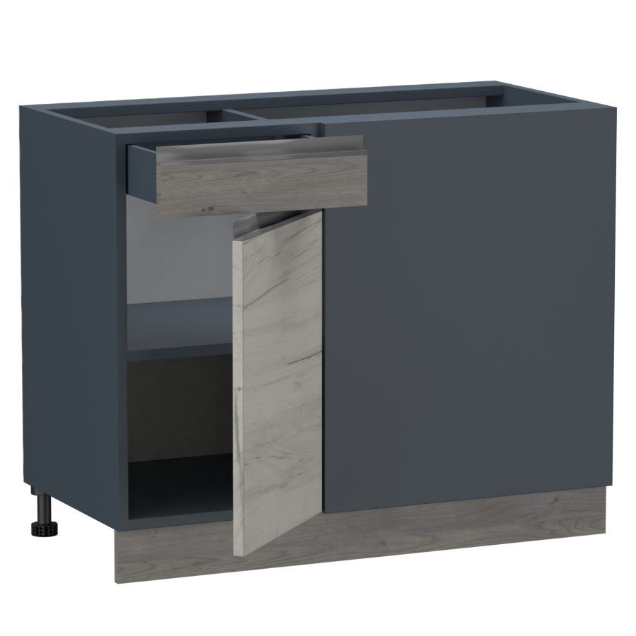 Artiánó alsó sarok 1 ajtós 1 fiókos jobbos 100 cm széles elem