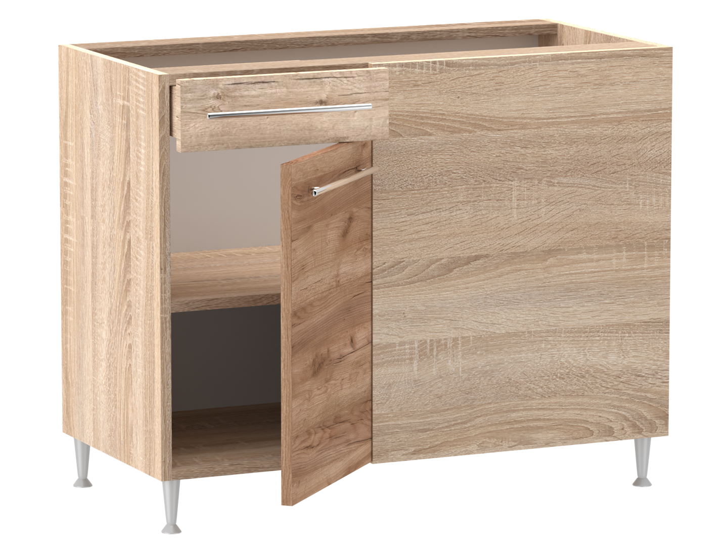 Gréta + alsó sarok 1 ajtós 1 fiókos balos 100 cm széles elem