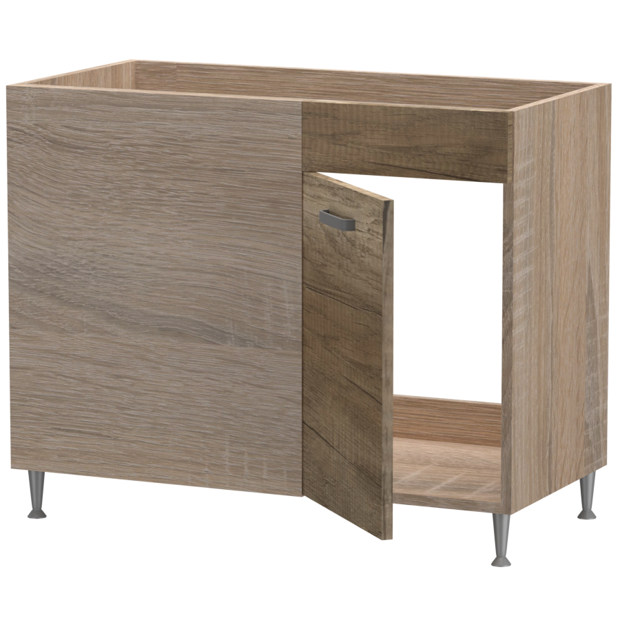 Emma alsó sarok 1 ajtós 1 vakfiókos mosogatós balos 100 cm széles elem, egyéni