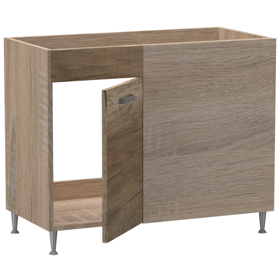 Emma alsó sarok 1 ajtós vakfiókos mosogatós jobbos 100 cm széles elem, egyéni