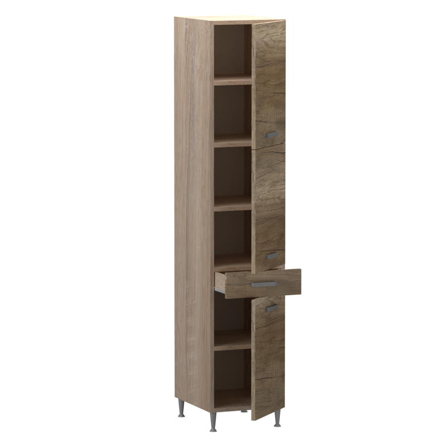 Emma állószekrény 3 ajtós 1 fiókos jobbos balos 40 cm széles elem, egyéni