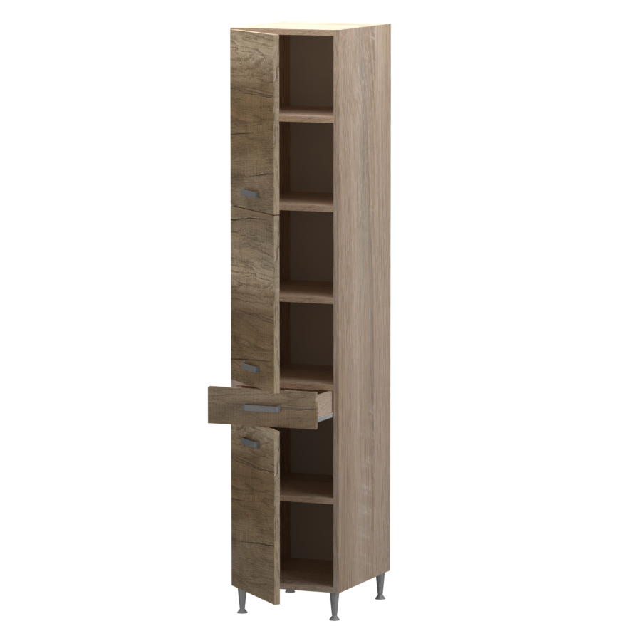 Emma állószekrény 3 ajtós 1 fiókos jobbos balos 40 cm széles elem, egyéni