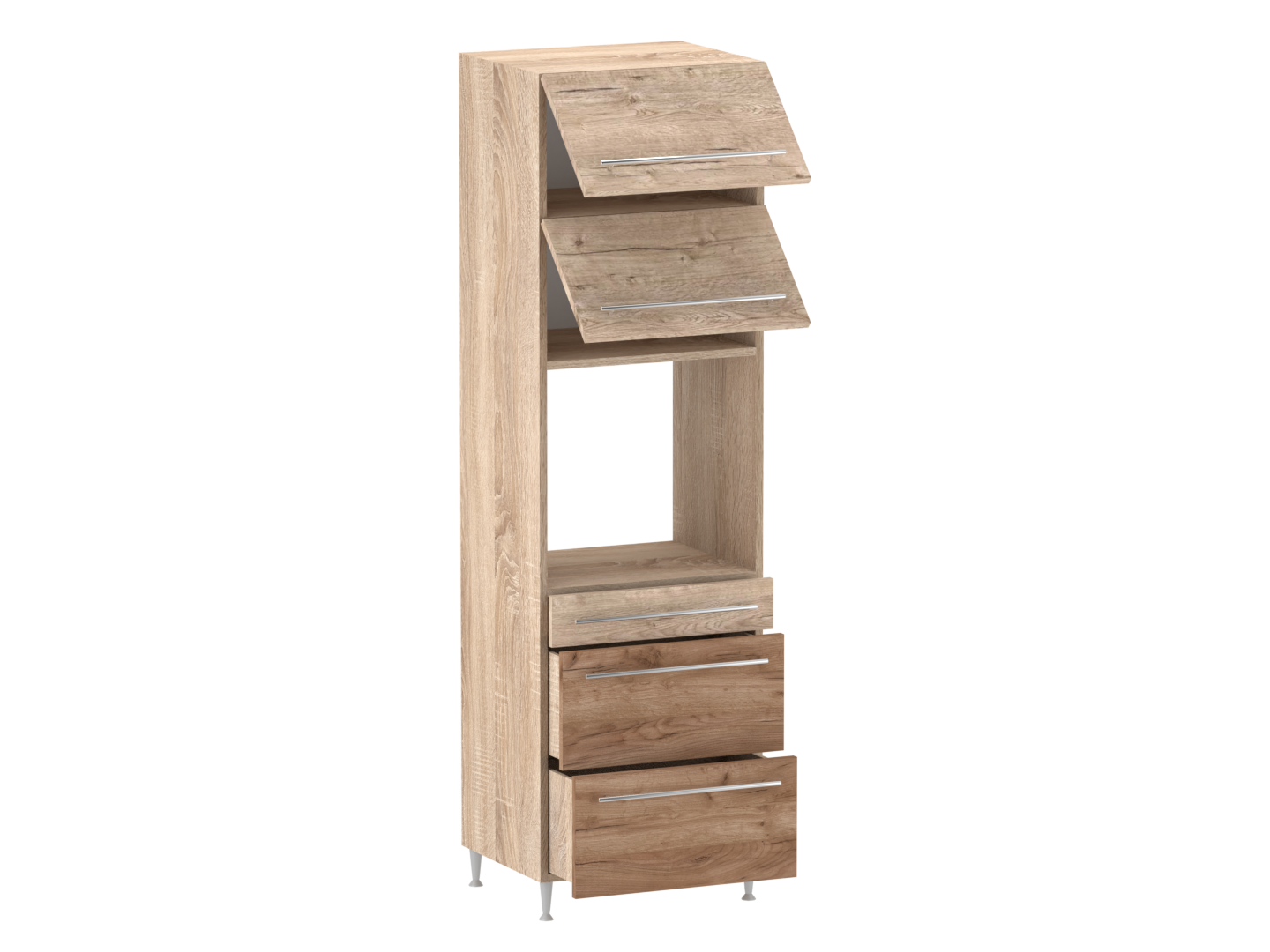 Gréta + állószekrény 3 fiókos 2 felnyílós ajtós sütős 60 cm széles elem, egyéni