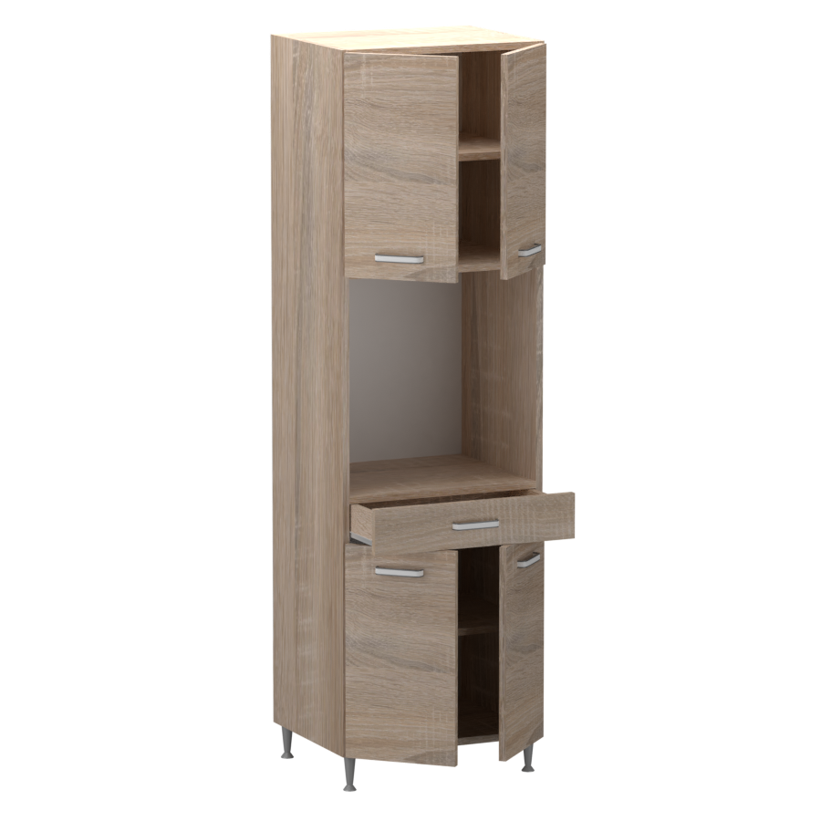 Anna álló tűzhelytartós szekrény 4 ajtós 1 fiókos 60 cm széles elem