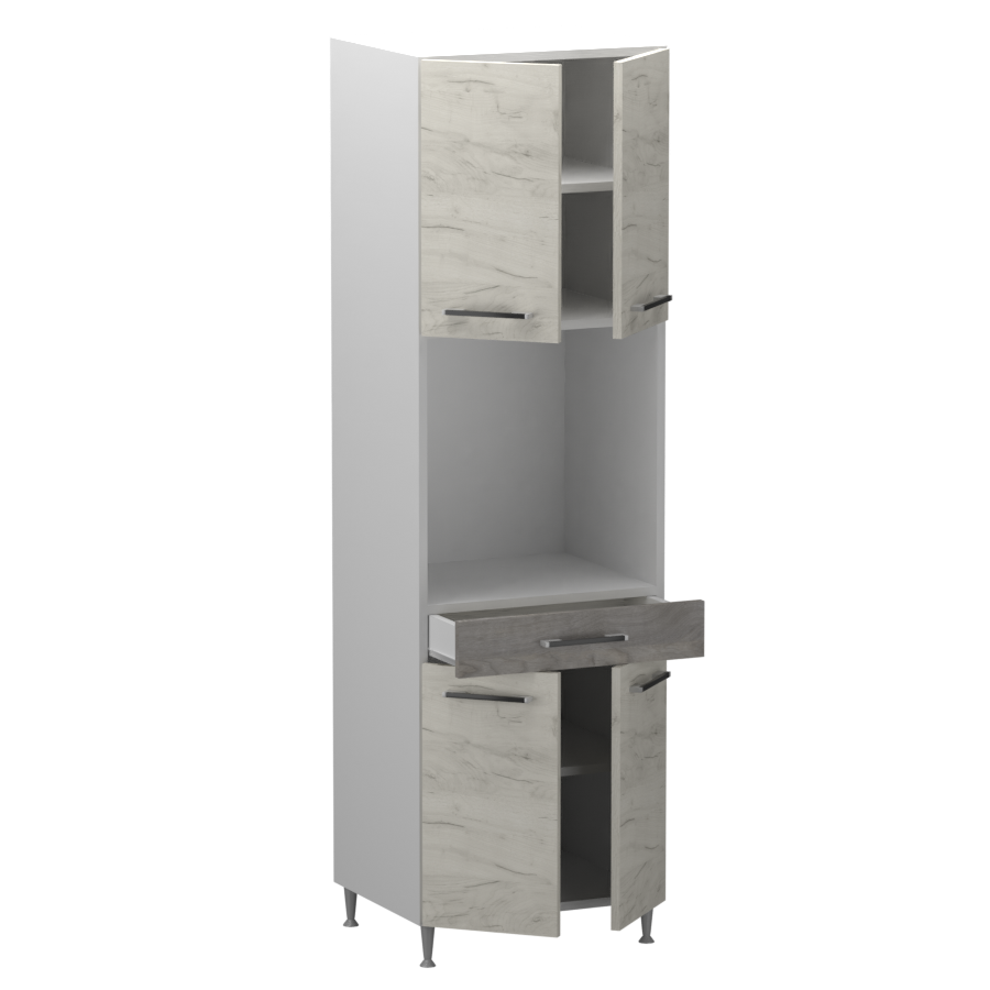 Fanni álló tűzhelytatós szekrény 4 ajtós 1 fiókos 60 cm széles elem, egyéni