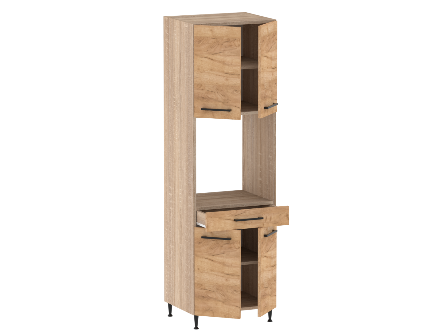 Bella álló tűzhelytartós szekrény 4 ajtós 1 fiókos 60 cm széles elem