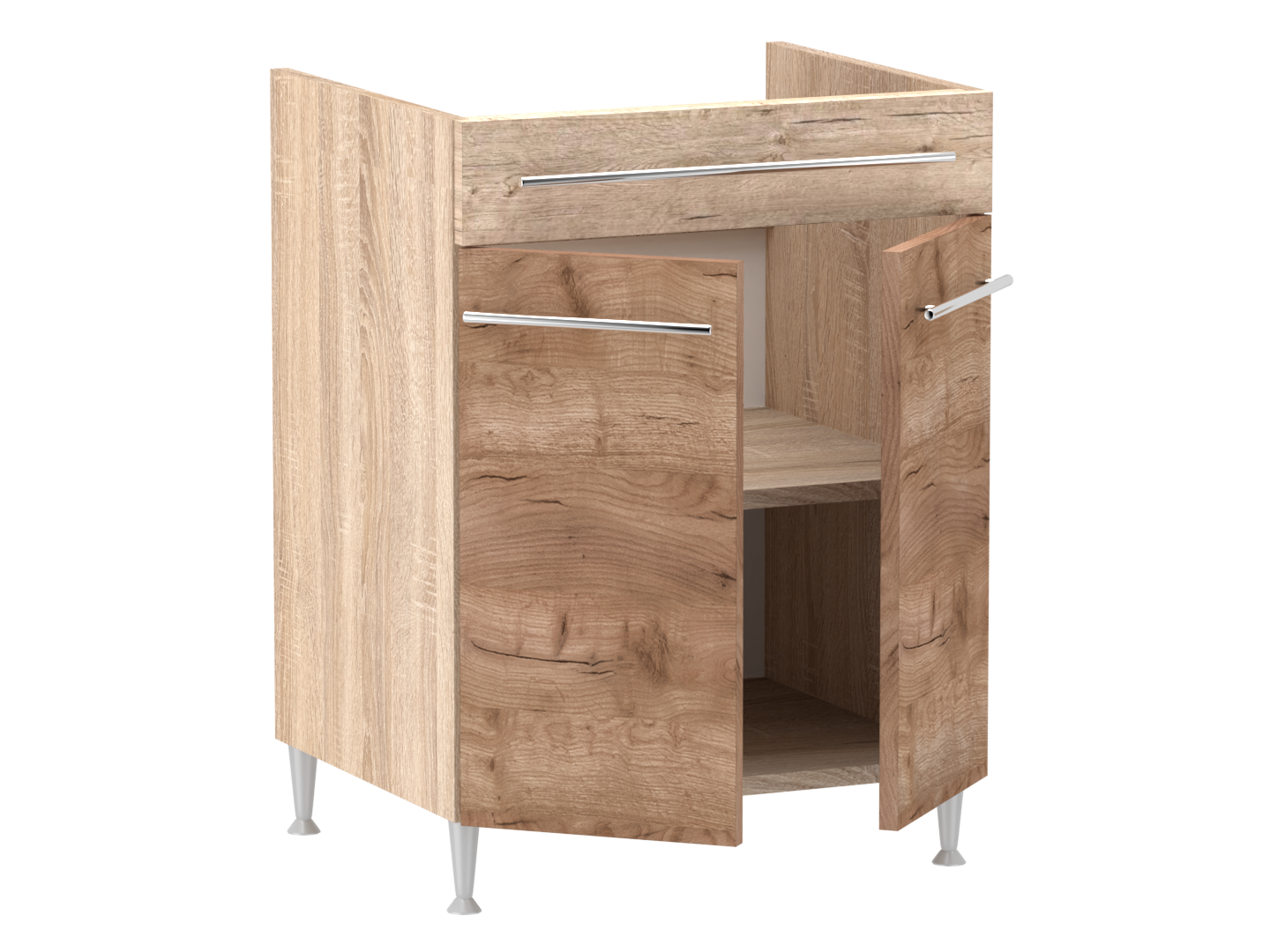 Gréta + alsó főzőlap befogadására alkalmas 2 ajtós vakfiókos elem, egyéni