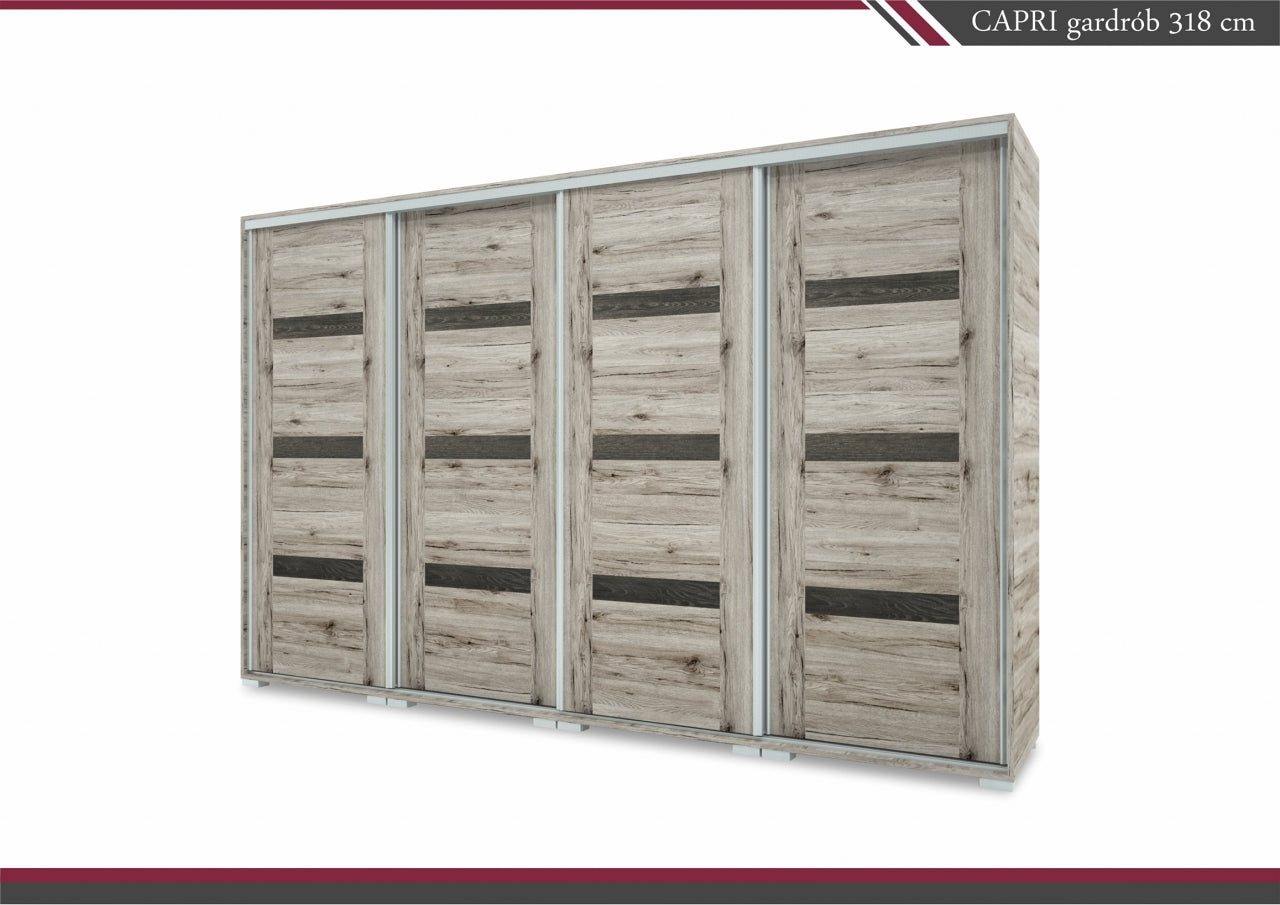 CAPRI tolóajtós gardrób 318 cm