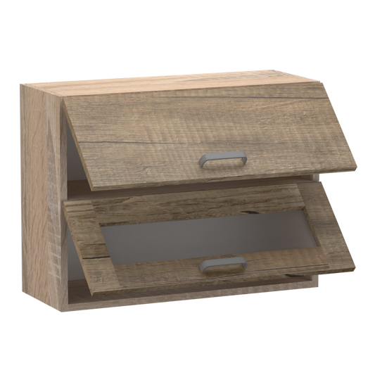 Emma felső 2 felnyíló ajtós üveges 80 cm széles elem