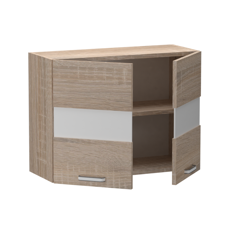 Anna felső 2 ajtós üveges 80 cm széles 60 cm magas elem