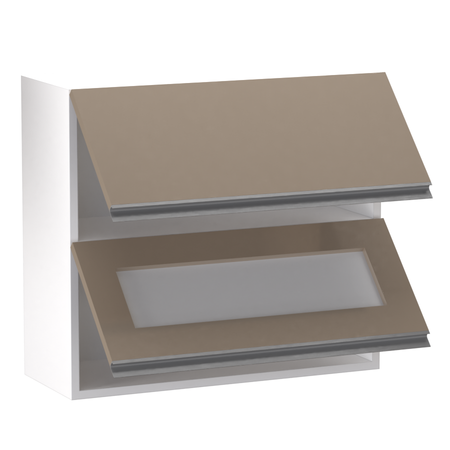 Minerva felső 2 felnyílós alul üveges 80 cm széles elem