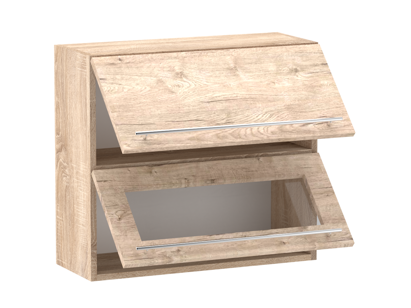 Gréta + felső 2 felnyílós alul üveges 80 cm széles elem, egyéni