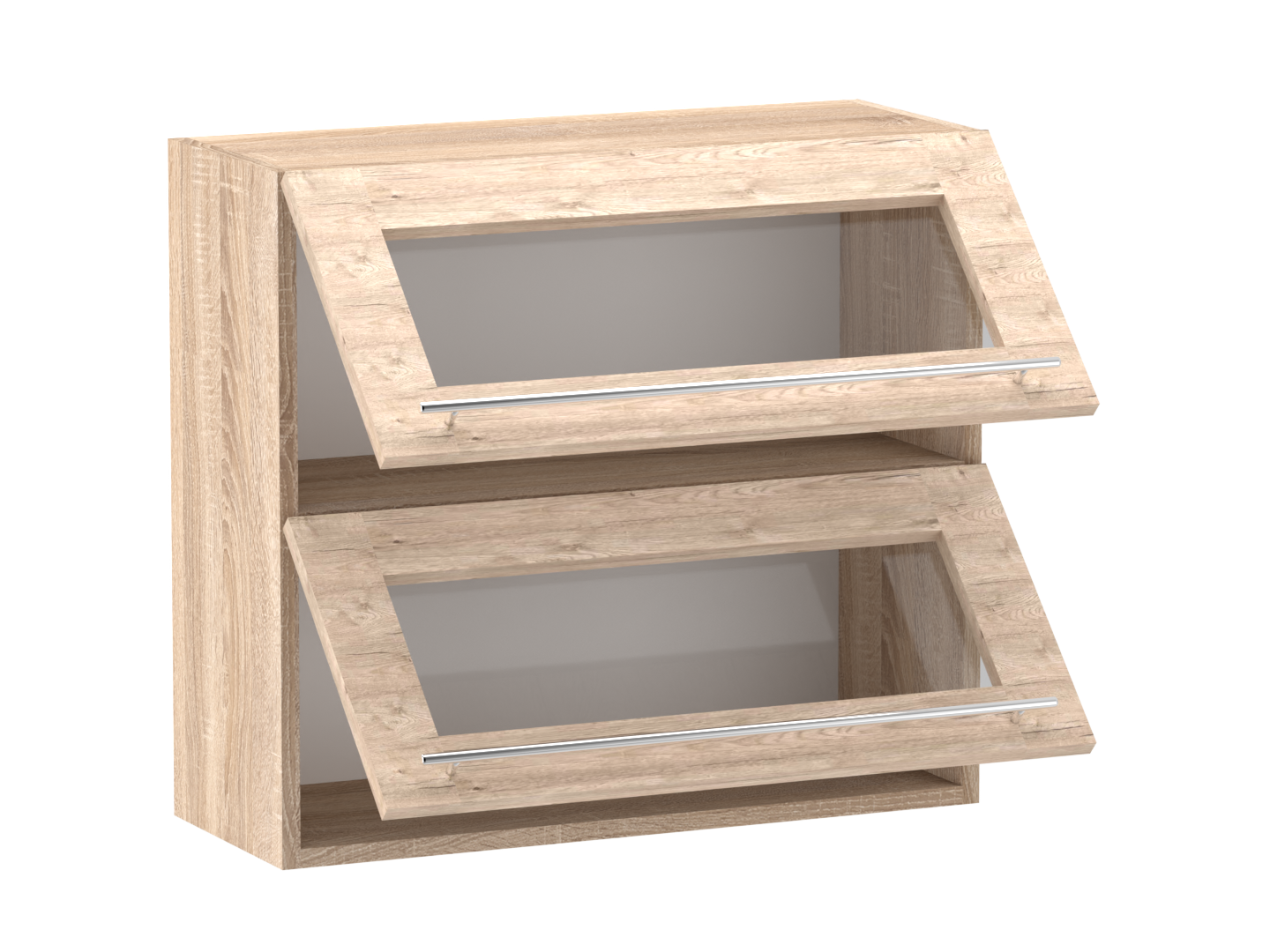 Gréta + felső 2 felnyílós alul felül üveges 80 cm széles elem, egyéni