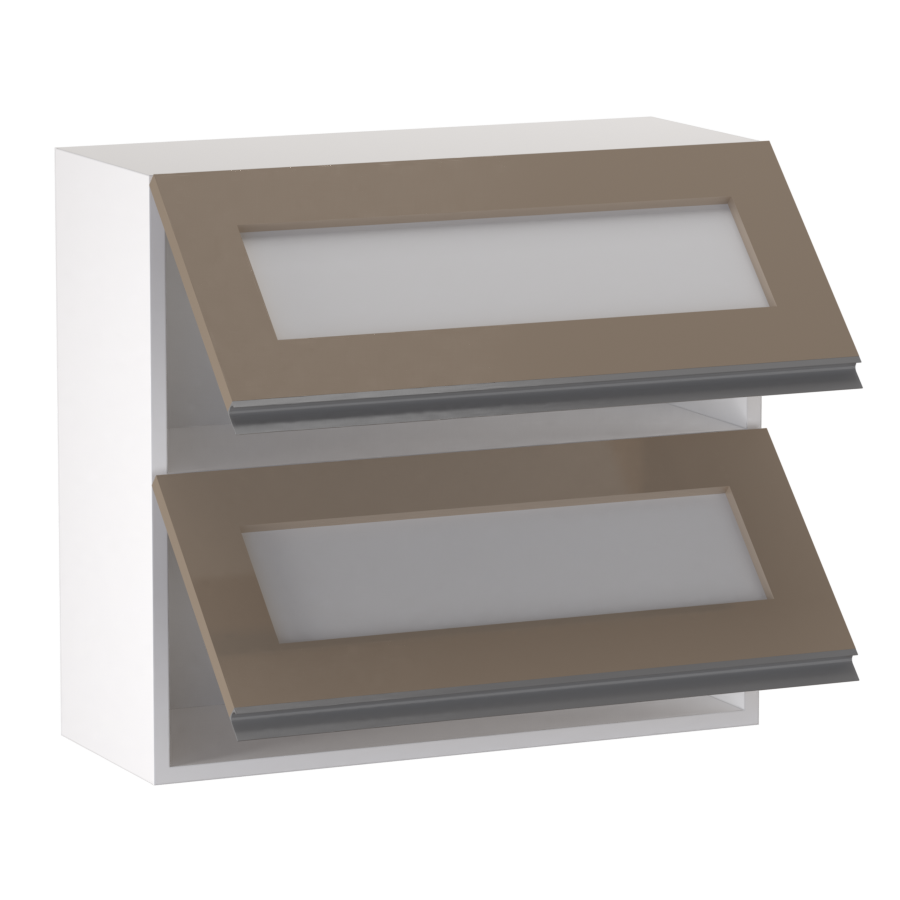 Minerva felső 2 felnyílós alul felül üveges 80 cm széles elem