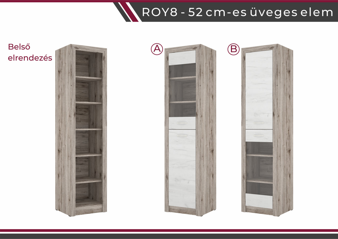 ROY8-52-es üveges elem (bl-üveg)