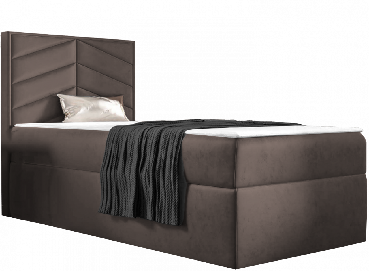 sötétbarna ST7 boxspring ágy