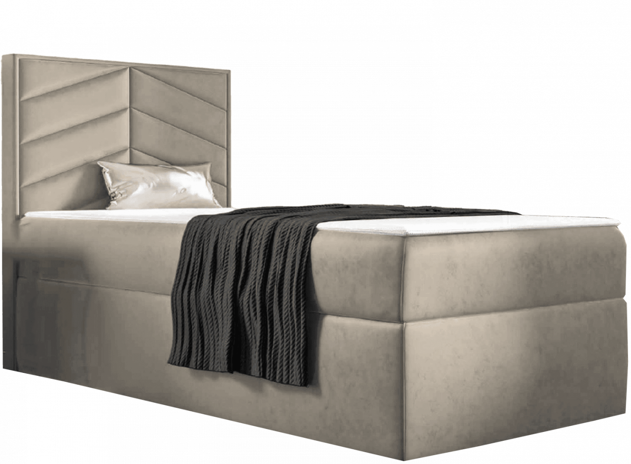 világosbézs ST7 boxspring ágy