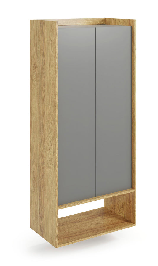 MOBIUS regal 2D szín: hikora tölgy/szürke