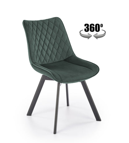 K520 szék, fekete / sötétzöld