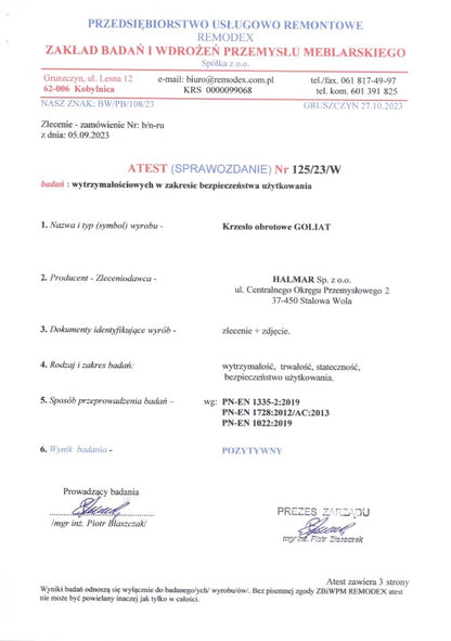 GOLIAT szék, fekete