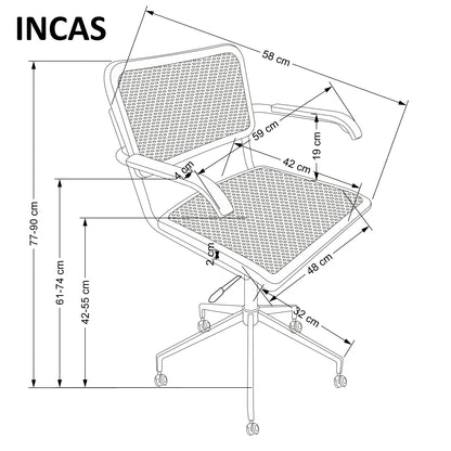 INCAS szék, barna / fekete