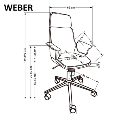WEBER szék, dió / fekete